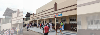 Notícia: Escola Prof. Basílio de Carvalho é a 95ª reconstruída pelo Governo do Pará